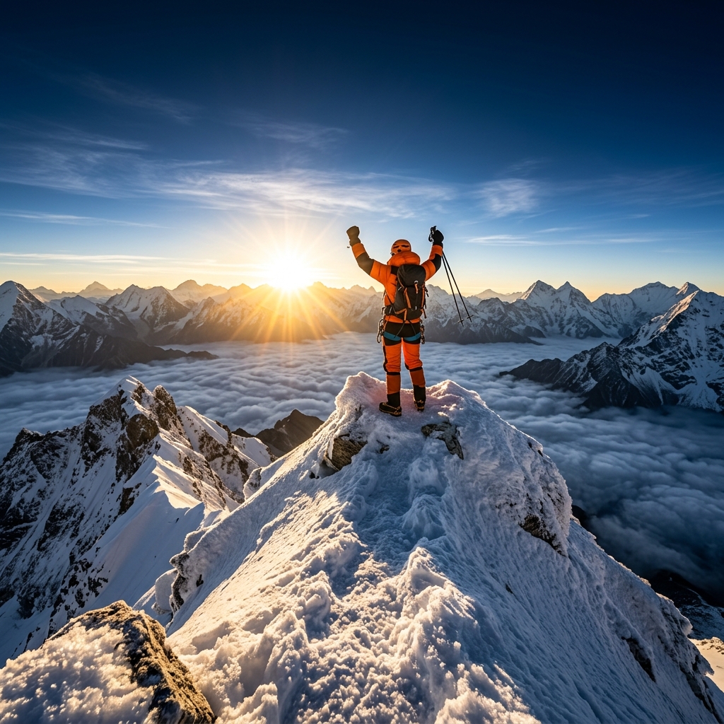Prompt 10: The Distant Mountain Sunrise