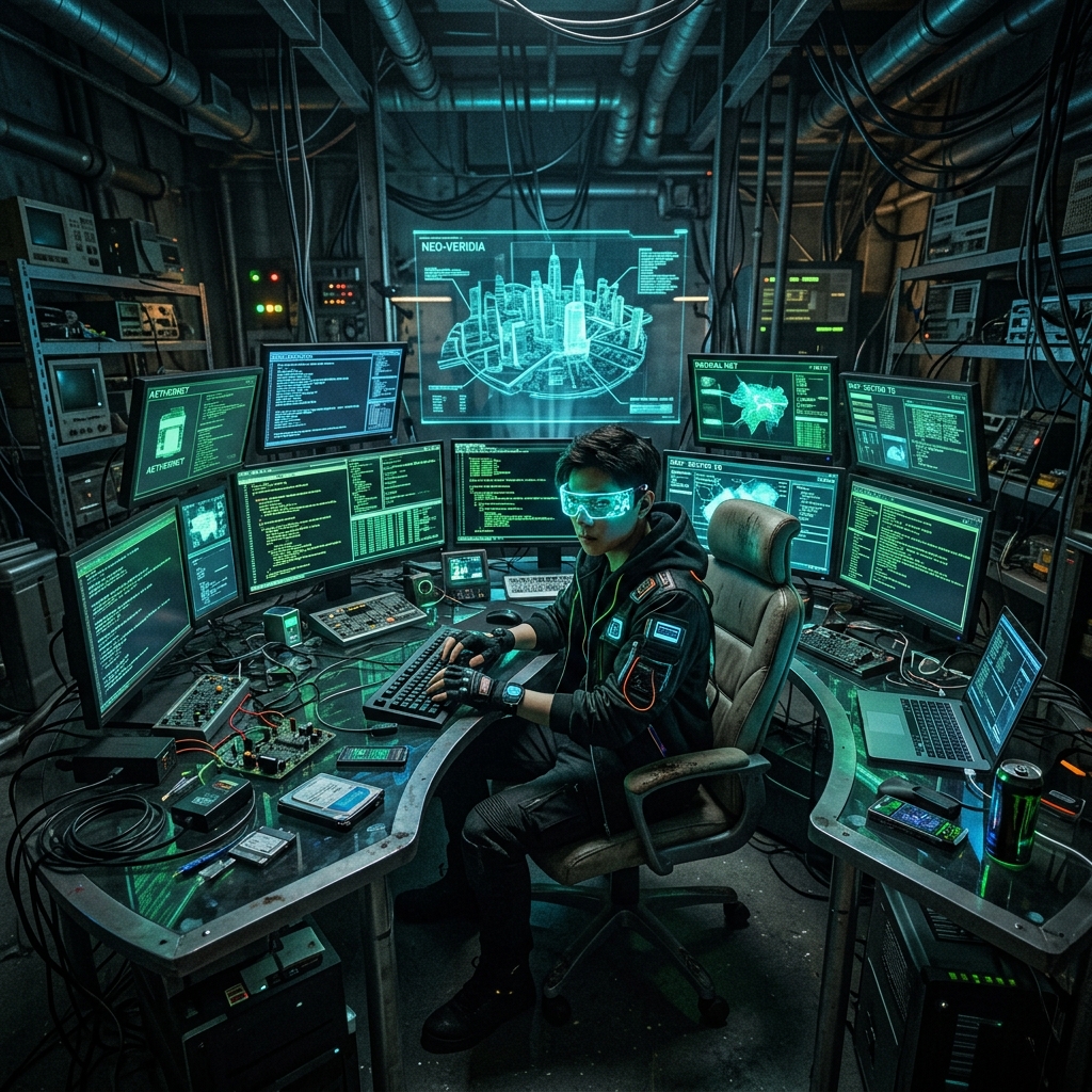 Prompt 11: The Cyber-Hacker Lair