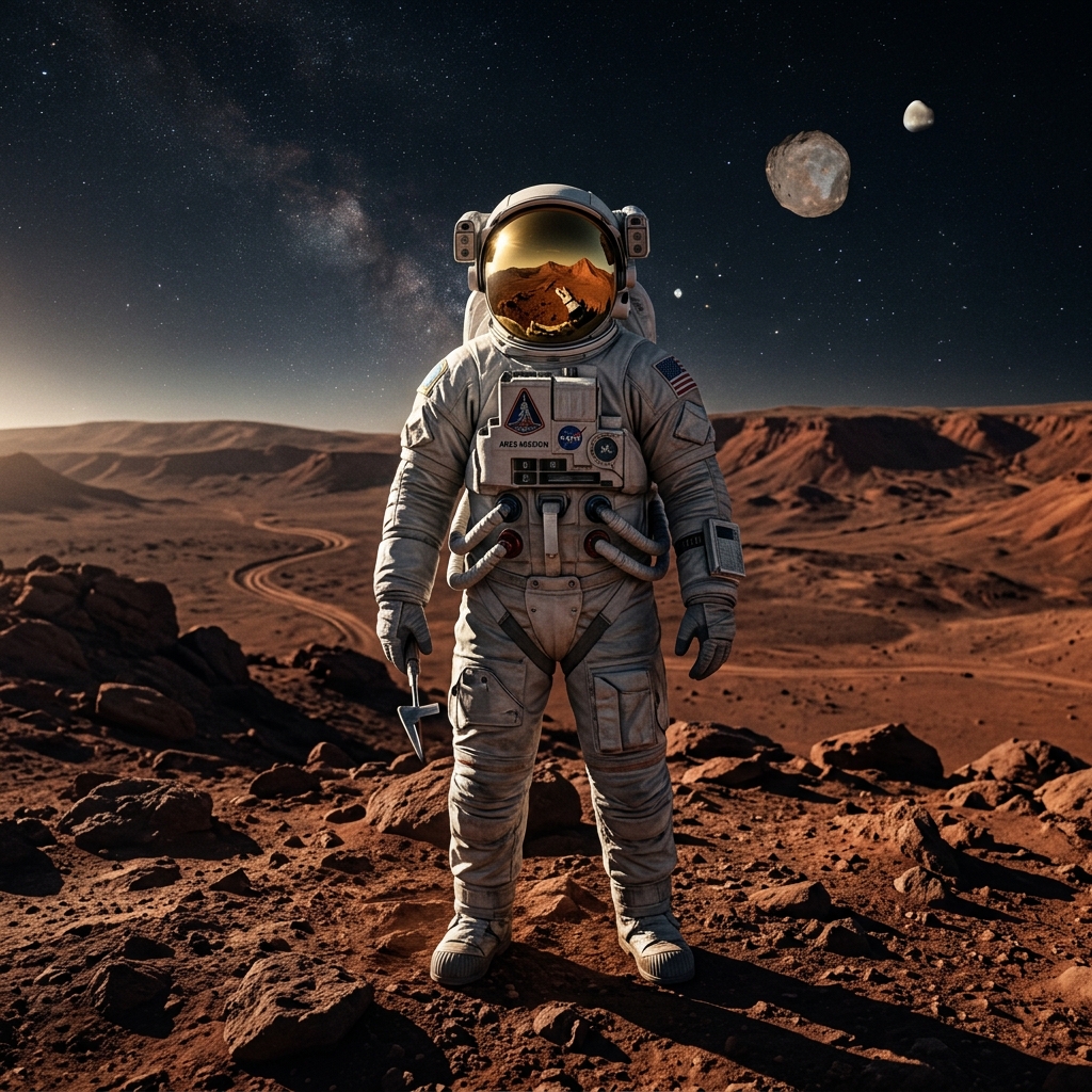 Prompt 12: Sci-Fi Astronaut on Mars